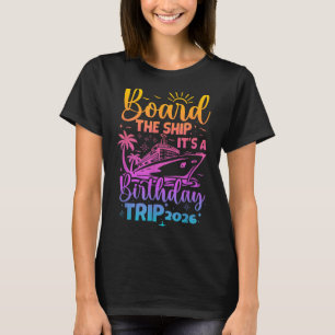 Camiseta Embarque no navio uma viagem de aniversário 2026 c