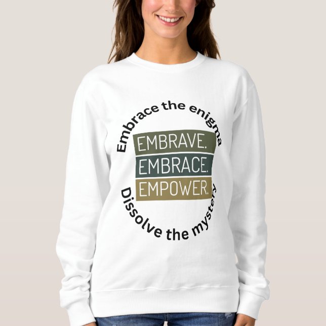 Camiseta Embarque O Enigma, Dissolva O Mistério (Frente)