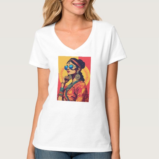 Camiseta Ember Empress: Roupa de mulher feroz (Frente)