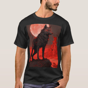 Camiseta Ember Wolf: Guardião do Deserto Negro
