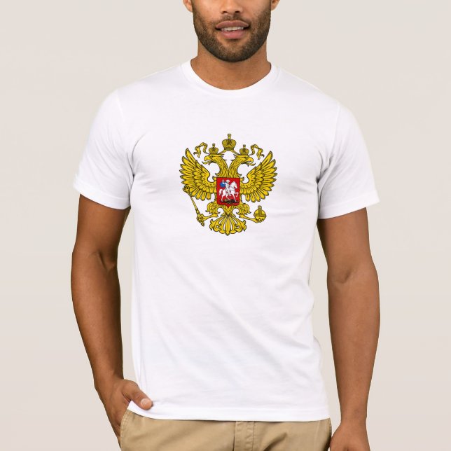 Camiseta Emblem de águia de dupla cabeça, imperial russo am (Frente)