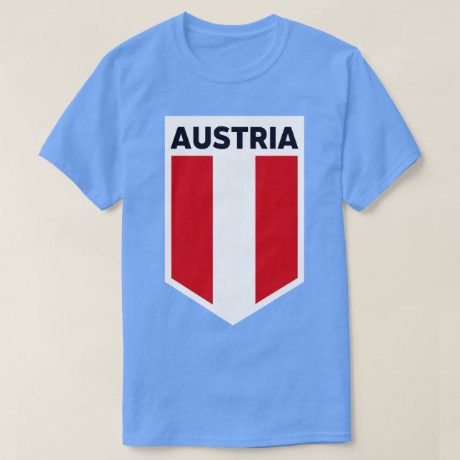 Camiseta Emblem de Sinalizador da Áustria (Frente do Design)