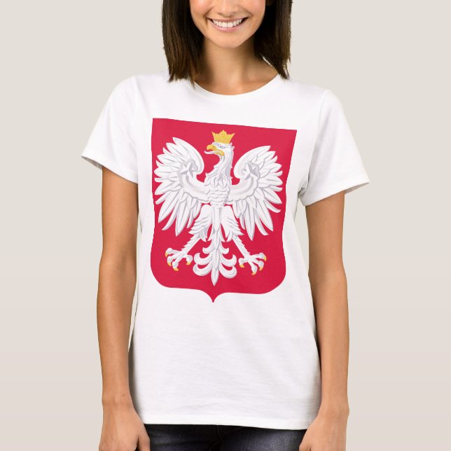 Camiseta Emblem polonês - Polônia Shield - Polska Herb Pols (Frente)