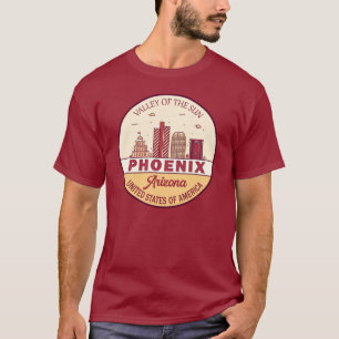 Camiseta Emblem Skyline da Cidade de Phoenix Arizona