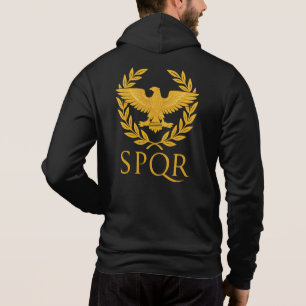 Camiseta Emblema Águia Romana SPQR – Águia Dourada & Louro