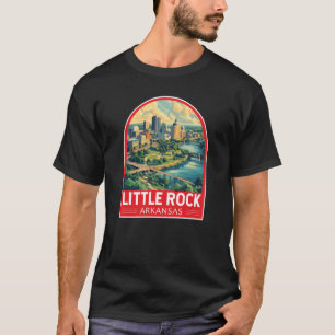 Camiseta Emblema Artístico de Viagens de Little Rock Arkans