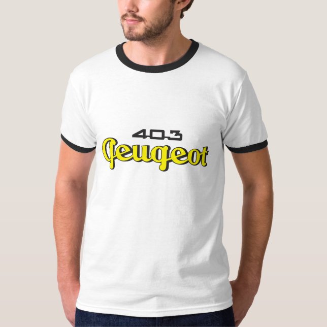 Camiseta Emblema clássico do roteiro de Peugeot 403 (Frente)