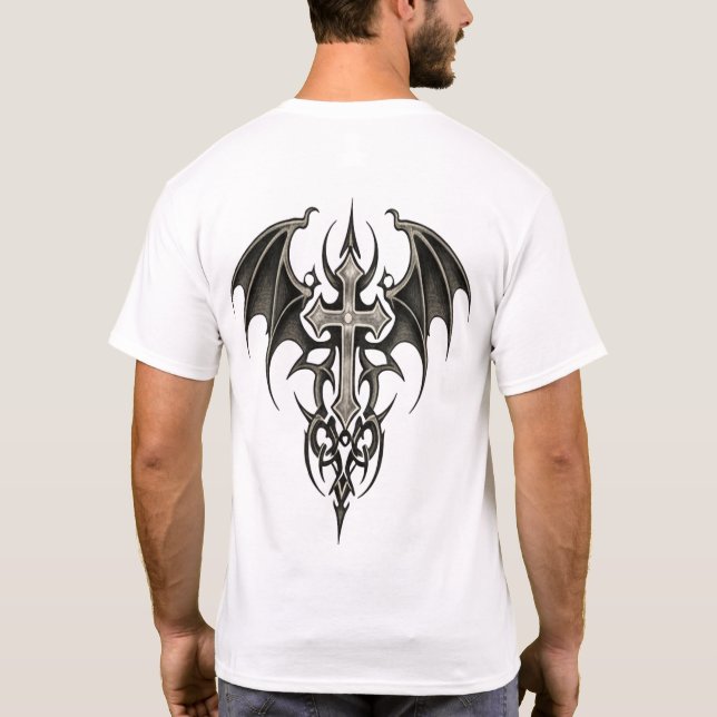 Camiseta Emblema Cruz Tribal (Verso)