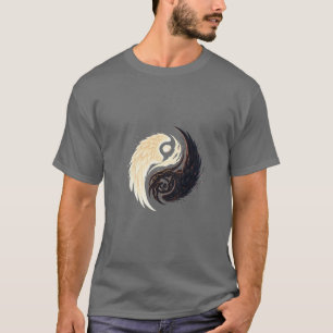 Camiseta Emblema da Asa Yin-Yang – Fantasia Sombri