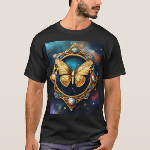 Camiseta Emblema da Borboleta Celestial