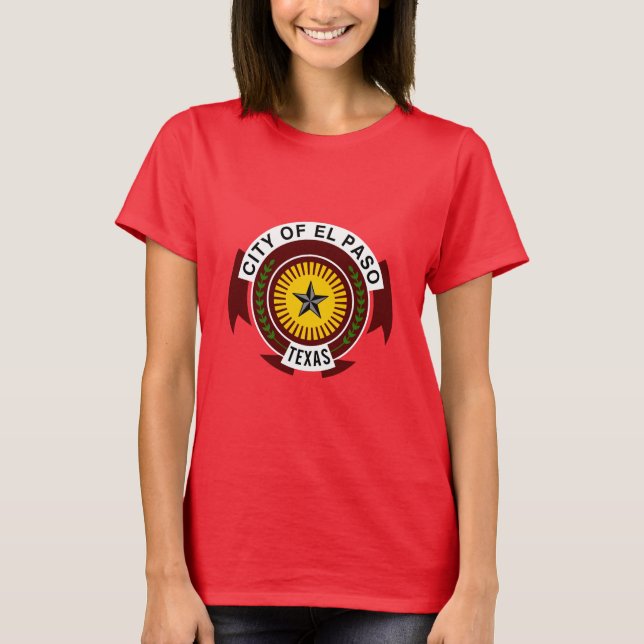 Camiseta Emblema da cidade de El Paso, Texas (Frente)