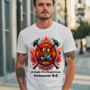 Camiseta Emblema da coragem vestido pelos bombeiros