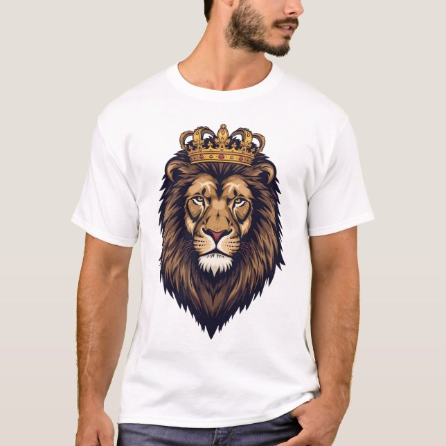 Camiseta Emblema da Coroa do Leão Real (Frente)