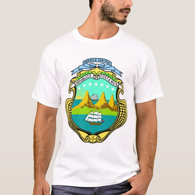 Camiseta emblema da costa rica (Frente)