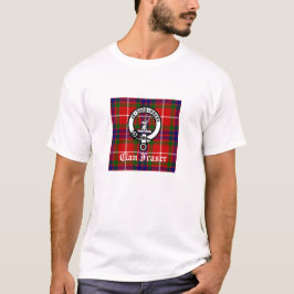 Camiseta Emblema da Crista e Tartan do Clã Fraser