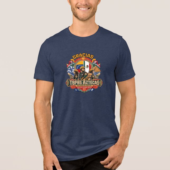 Camiseta Emblema da Equipe de Resgate Topos Aztecas México- (Frente)
