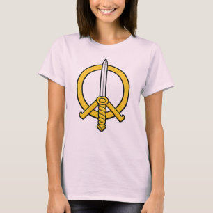 Camiseta Emblema da Espada da Paz - Logotipo do Símbolo de 