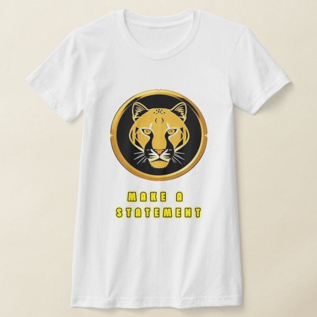 Camiseta Emblema da Pantera Dourada (Postura )