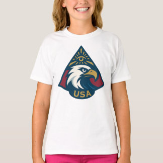 Camiseta Emblema da Pirâmide de Águia dos EUA — Olho de Pro