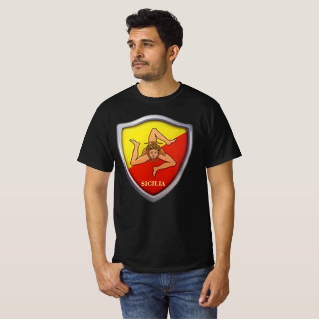 Camiseta Emblema da Sicília/Sicily (Frente Completa)