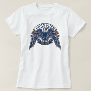 Camiseta Emblema de Águia com Faixa Born Free, Águia Majest