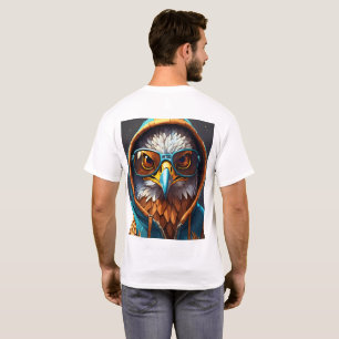 Camiseta emblema de águia cristal dinâmica em uma t-shirt.