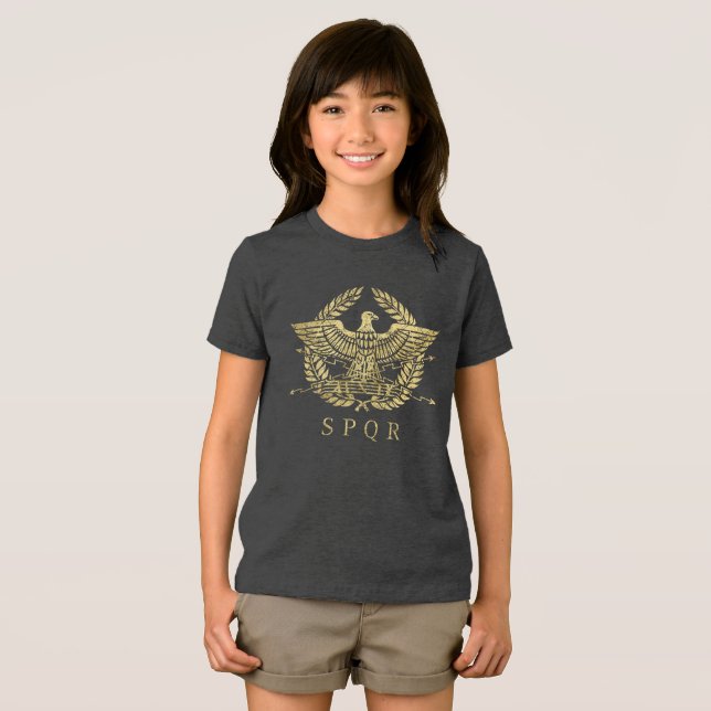Camiseta Emblema de Águia do Império Romano (Frente Completa)