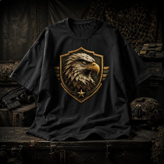 Camiseta Emblema de Águia Militar (Criador carregado)