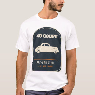 Camiseta Emblema de Ano de Coupê Pré-Guerra Construído Não