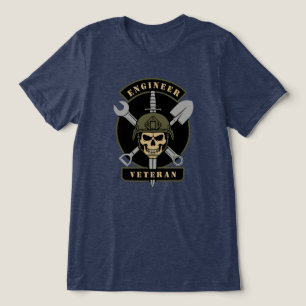 Camiseta Emblema de Apoio de Combate Veterano de Engenharia