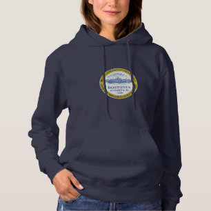 Camiseta Emblema de Boston, Massachusetts Hoodie