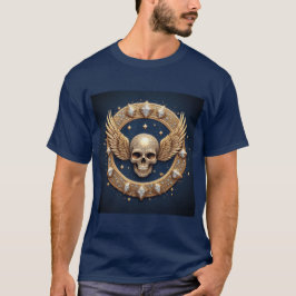 Camiseta Emblema de Caveira para Decoração Gótica 💀