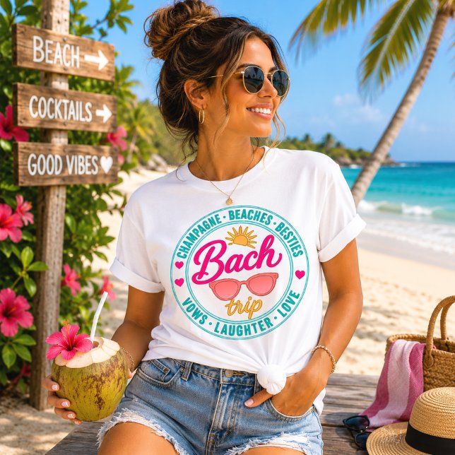 Camiseta Emblema de Círculo Viagem de Despedida Champanhe A (Criador carregado)