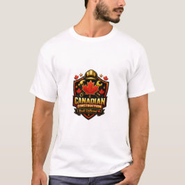 Camiseta Emblema de Construção Canadense Feito Diferente Es