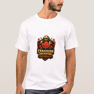 Camiseta Emblema de Construção Canadense Feito Diferente Es