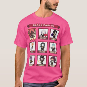 Camiseta Emblema de Fogo Três Casas de Águia Negra Pixel