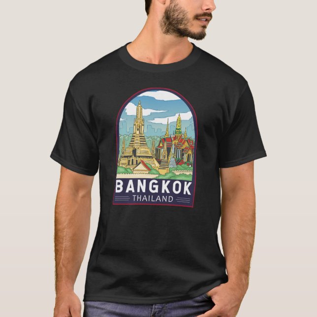 Camiseta Emblema de Introdução ao Viagem da Tailândia em Ba (Frente)