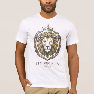 Camiseta Emblema de Leão Geométrico Vetorial Logo | Marca d