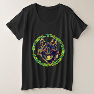 Camiseta emblema de lobo