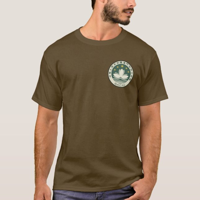 Camiseta Emblema de Macau - bolso (Frente)