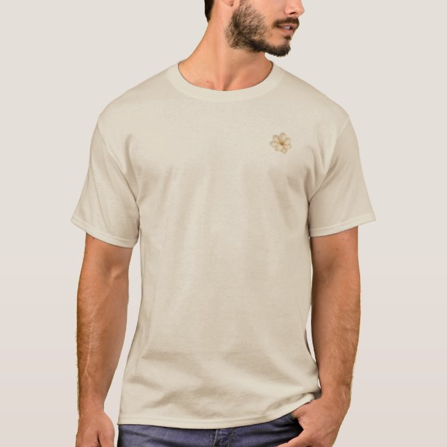 Camiseta Emblema de Magnólia | Fundamentos da Flora (Frente)