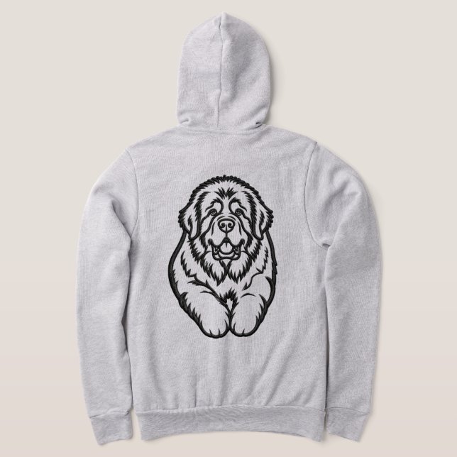 Camiseta Emblema de Newfoundland Bordado (Postura das costas)