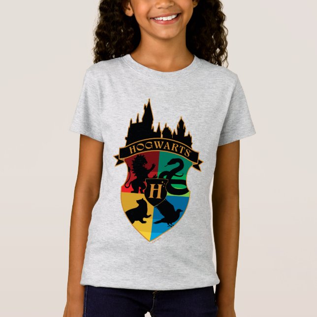 Camiseta Emblema de Orgulho da Casa do Castelo HOGWARTS™ (Frente)