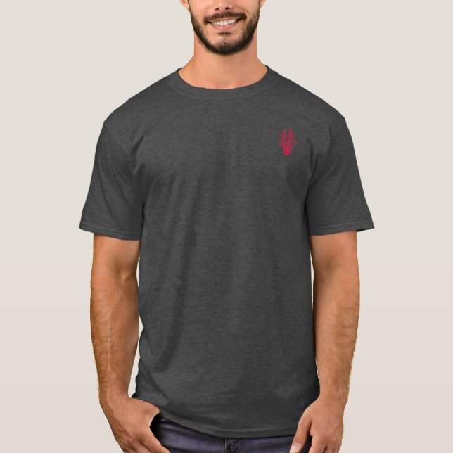 Camiseta Emblema de Taboas Vermelhas | Blossom Basics T-Shi (Frente)