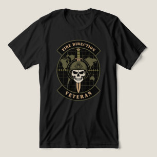 Camiseta Emblema de Veterano de Direção de Fogo de Artilhar
