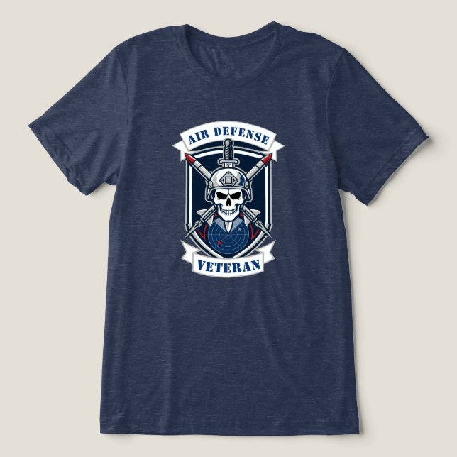 Camiseta Emblema de Veterano de Equipe de Mísseis de Defesa (Design frontal)