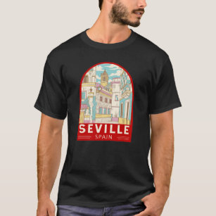 Camiseta Emblema de Viagem de Espanha de Sevilha