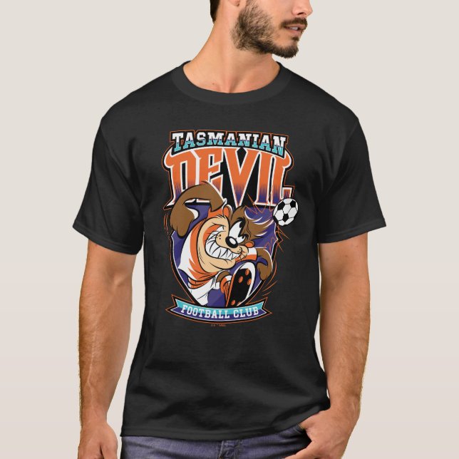 Camiseta Emblema do Clube de Futebol Tasmanian Devil (Frente)