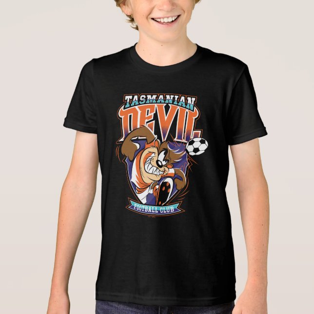 Camiseta Emblema do Clube de Futebol Tasmanian Devil (Frente)