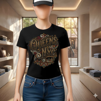 Camiseta Emblema do Horizonte Art Déco de Manhattan